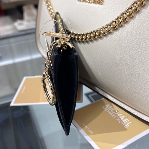 MICHAEL KORS SMALL TOP ZIP COINPOUCH WITH ID CARD CASE WALLET 
COLOR: BLACK 
NWT - Picture 11 of 16